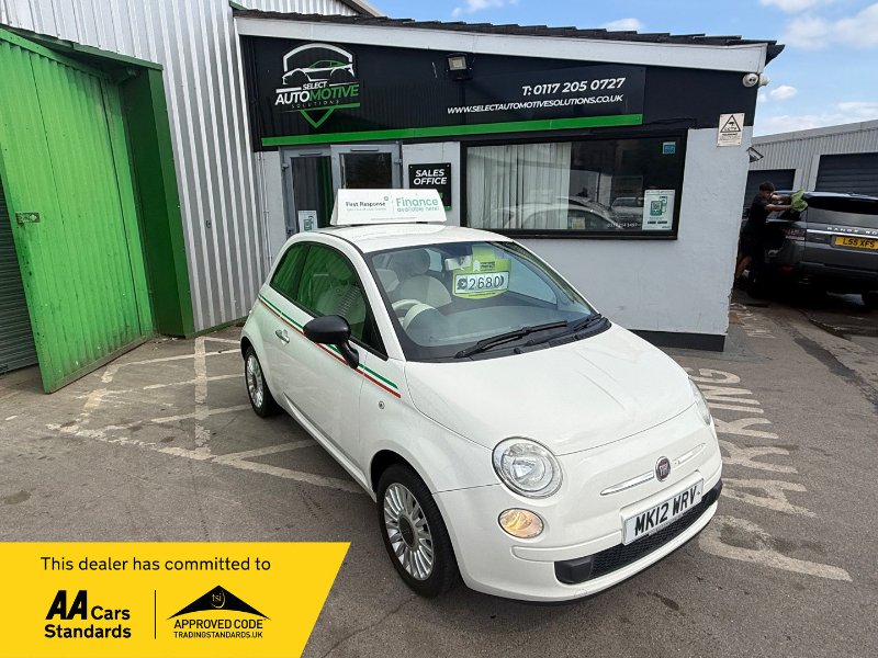 White 2012 Fiat 500 1.2 Pop Hatchback 3dr Petrol Manual Euro 5 s/s 69 bhp in Bristol